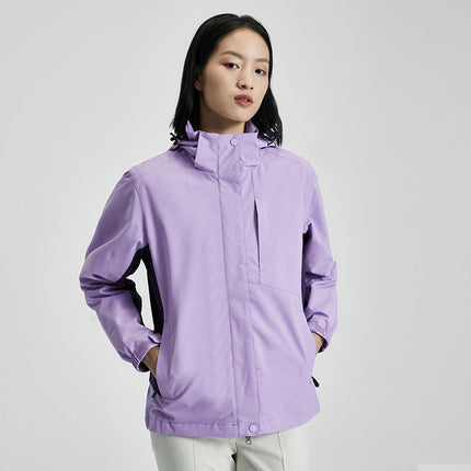 Men's and Women's Outdoor 3-in-1 jacket, Windproof Warm Detachable Mountaineering Clothing