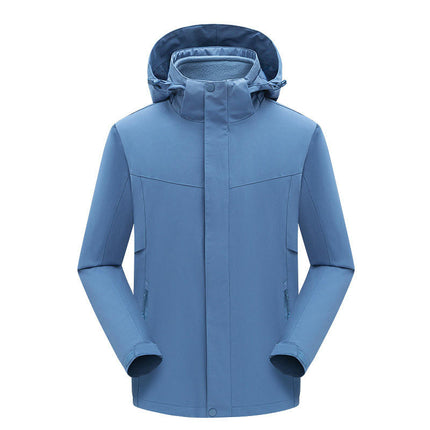 Men's Autumn and Winter Jacket Waterproof and Windproof Outdoor Three-In-One Detachable Liner 1