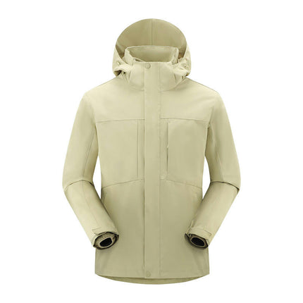 Men's Autumn and Winter Jacket Waterproof and Windproof Outdoor Three-In-One Detachable Liner
