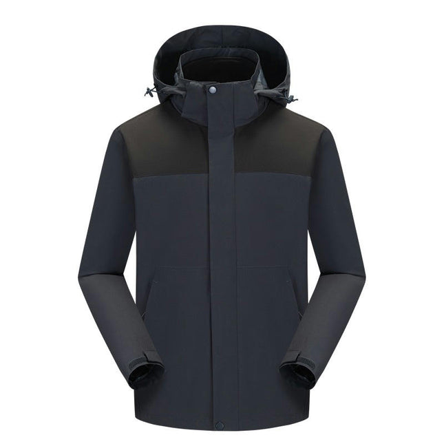 Men's and Women's Waterproof Mountaineering Clothing, Windproof and Warm Three-In-One Jacket