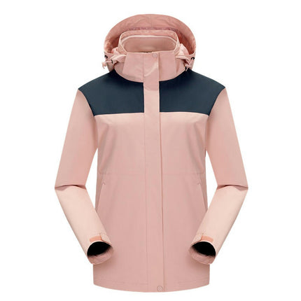 Men's and Women's Waterproof Mountaineering Clothing, Windproof and Warm Three-In-One Jacket