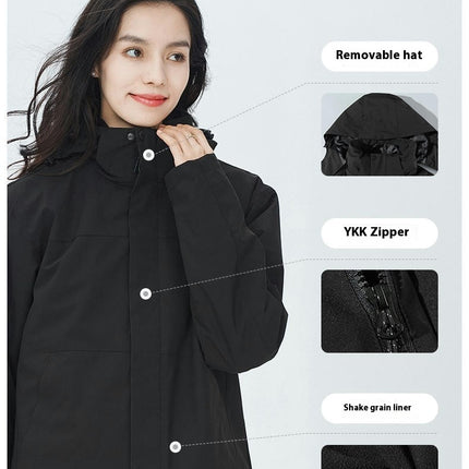 Men's and Women's Waterproof Mountaineering Clothing, Windproof and Warm Three-In-One Jacket