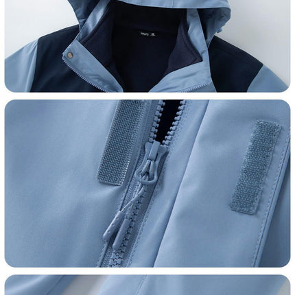 Men's and Women's Waterproof Mountaineering Clothing, Windproof and Warm Three-In-One Jacket
