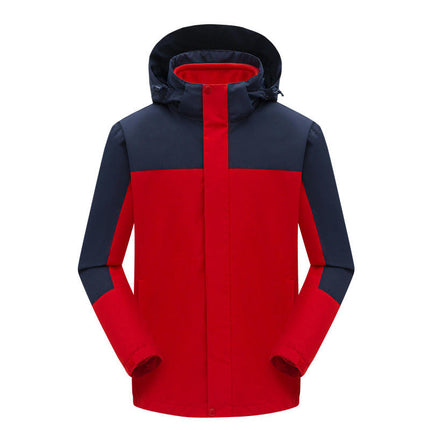 Outdoor 3 in 1 Jacket Men's Windproof Waterproof Mountaineering Warm 2-piece Set