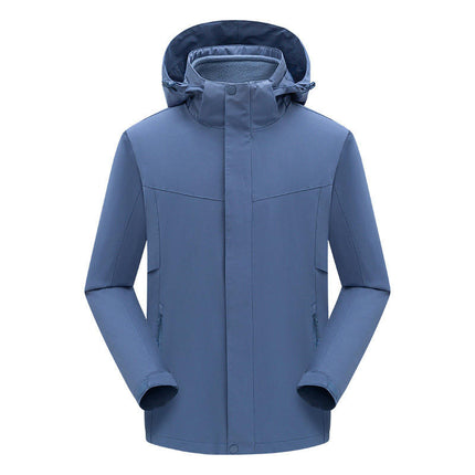 3-in-1 Jacket Waterproof and Anti-fouling Warm Outdoor 2-piece Women's Silver Fox Fleece Lined Jacket