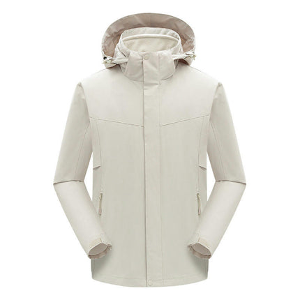 3-in-1 Jacket Waterproof and Anti-fouling Warm Outdoor 2-piece Women's Silver Fox Fleece Lined Jacket