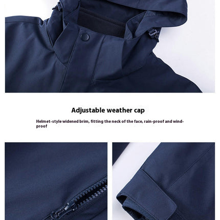 3-in-1 Jacket Waterproof and Anti-fouling Warm Outdoor 2-piece Women's Silver Fox Fleece Lined Jacket