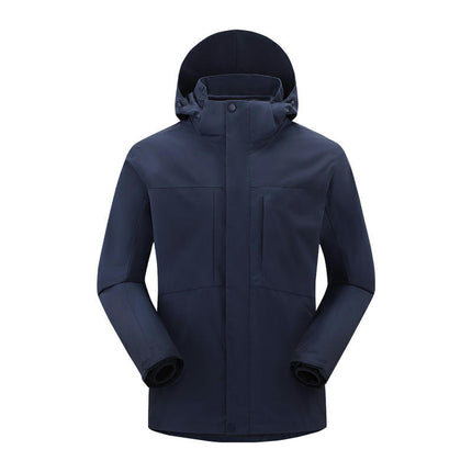 3-in-1 Jacket Women's Waterproof and Oil-proof Polar Fleece Jacket Men's Warm Outdoor