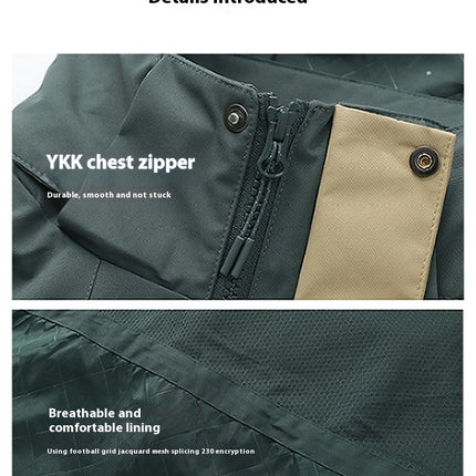 Men's 3-in-1 Jacket - Waterproof and Windproof Outdoor Women's Mountaineering Warm Fleece Jacket
