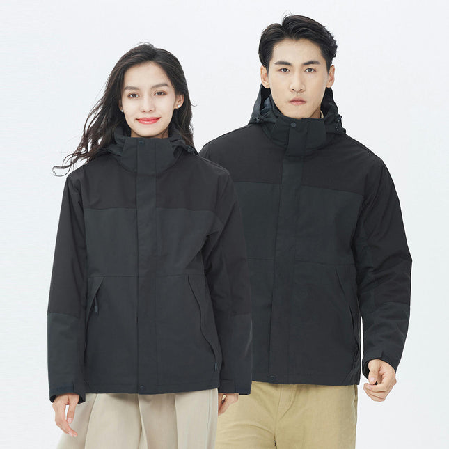 3-in-1 Outdoor Jacket for Men and Women With Detachable Liner and Color Matching