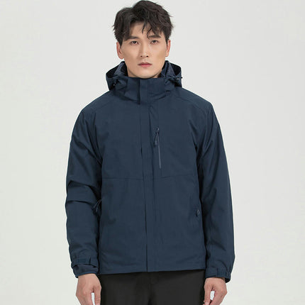 3-in-1 Fleece Jacket for Men and Women - Waterproof and Windproof 2-piece Set Outdoor Clothing