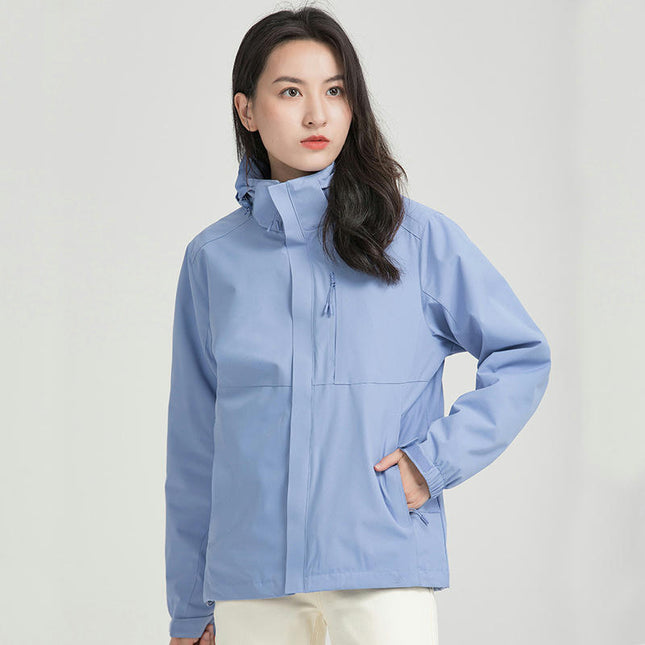 3-in-1 Fleece Jacket for Men and Women - Waterproof and Windproof 2-piece Set Outdoor Clothing