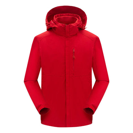 3-in-1 Fleece Jacket for Men and Women - Waterproof and Windproof 2-piece Set Outdoor Clothing