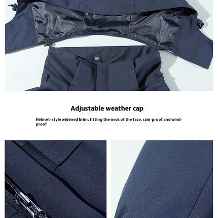 3-in-1 Fleece Jacket for Men and Women - Waterproof and Windproof 2-piece Set Outdoor Clothing