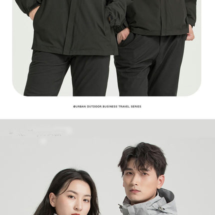 3-in-1 Fleece Jacket for Men and Women - Waterproof and Windproof 2-piece Set Outdoor Clothing