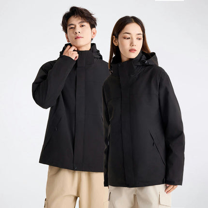 Three-in-one Jacket - Detachable Men's and Women's Outdoor Windproof and Rainproof Warm Jacket 1