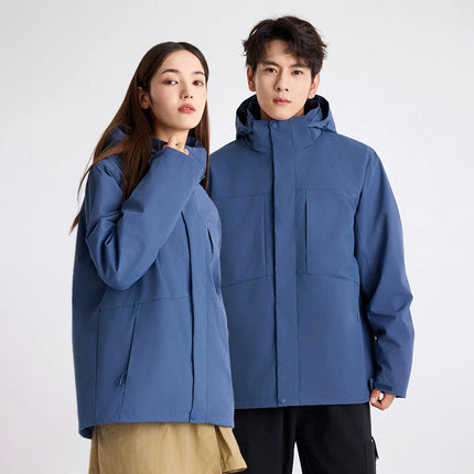 Men's Ski Jackets 3 in 1 Waterproof Winter Jackets Snow Jackets Windproof Hooded with Inner Fleece Coat