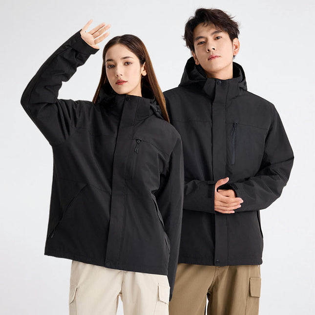 Three-In-One Jacket, Windproof and Waterproof, Detachable Fleece Jacket for Men and Women