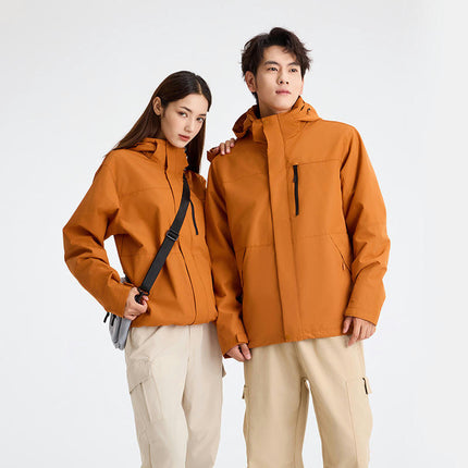 Three-In-One Jacket, Windproof and Waterproof, Detachable Fleece Jacket for Men and Women