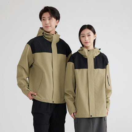 Men's and Women's Hooded Waterproof Jacket - Breathable and Lightweight Raincoat