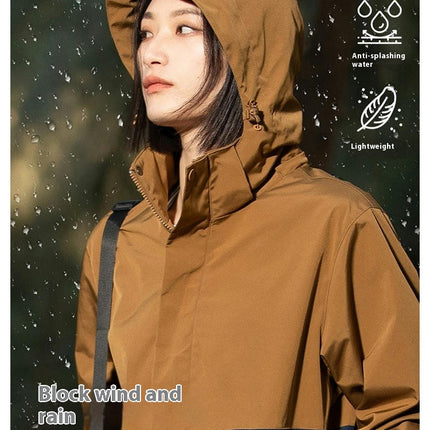 Men's and Women's Hooded Waterproof Jacket - Breathable and Lightweight Raincoat
