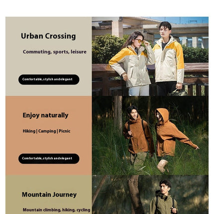 Men's and Women's Hooded Waterproof Jacket - Breathable and Lightweight Raincoat
