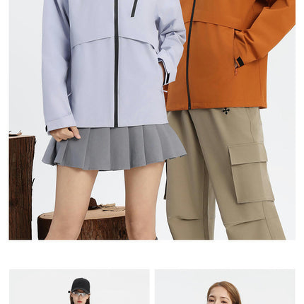 Women's Lightweight Raincoat Outdoor Windproof  Waterproof  Hooded Active Rain Jacket