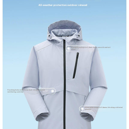 Women's Lightweight Raincoat Outdoor Windproof  Waterproof  Hooded Active Rain Jacket