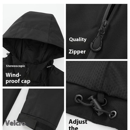 Women's Rain Jacket Waterproof with Hooded Hiking Coat Lightweight Windbreaker