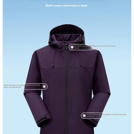 Women's Rain Jacket Waterproof with Hooded Hiking Coat Lightweight Windbreaker