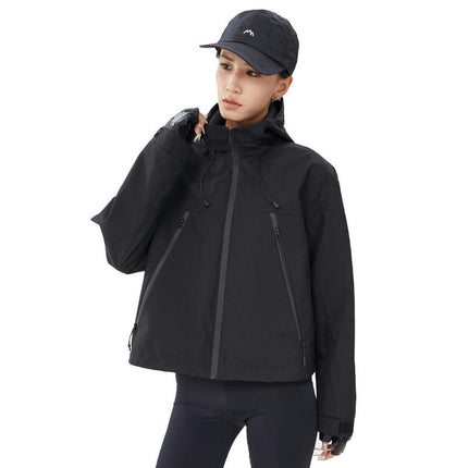Women's Outdoor Short Jacket - Windproof and Waterproof Cycling and Hiking Clothing