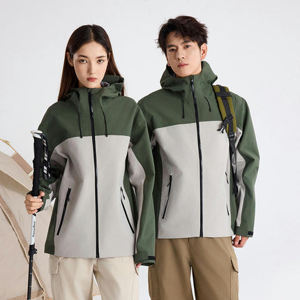 Three-proof Jacket for Men and Women Outdoor Sports Hooded Waterproof Mountaineering Clothing