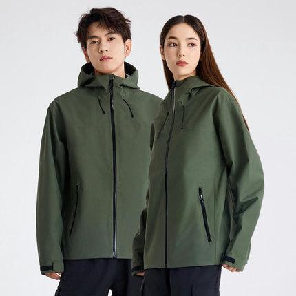 Three-proof Jacket for Men and Women Outdoor Sports Hooded Waterproof Mountaineering Clothing