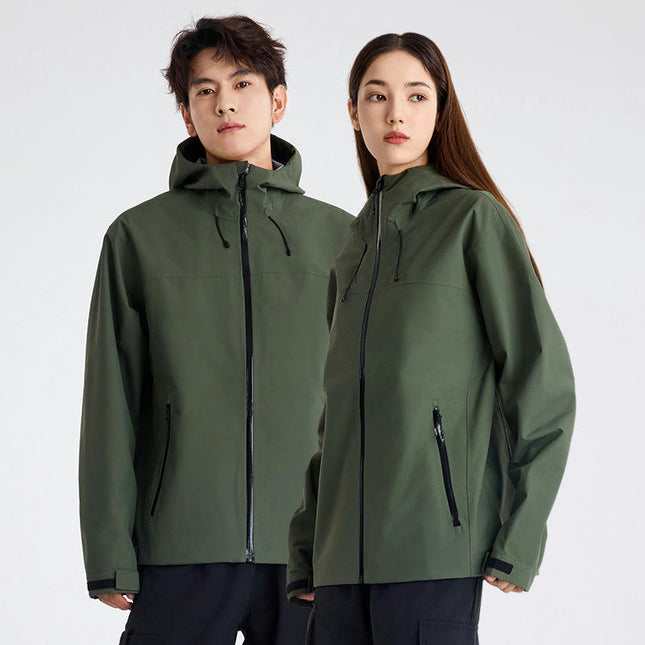 Three-proof Jacket for Men and Women Outdoor Sports Hooded Waterproof Mountaineering Clothing