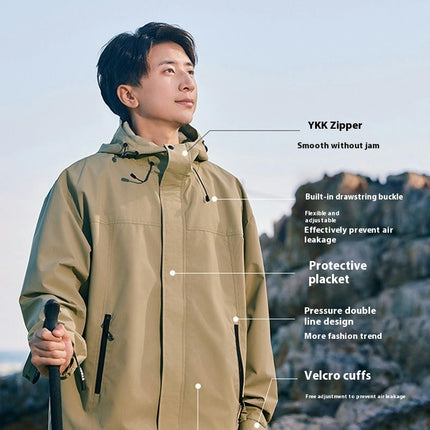 Waterproof Jacket Windproof Rain Hooded jackets for Men and Women Hiking Cycling Travel