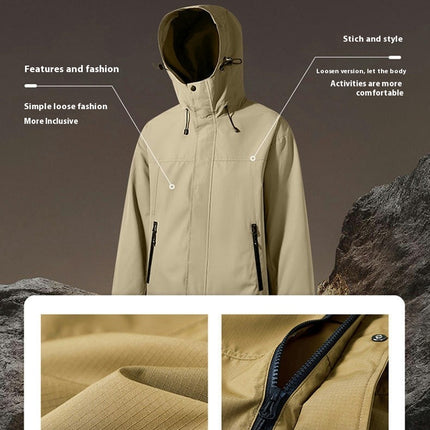 Waterproof Jacket Windproof Rain Hooded jackets for Men and Women Hiking Cycling Travel