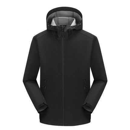 Outdoor One-Piece Jacket Men - Windproof and Waterproof Hooded Windbreaker Jacket