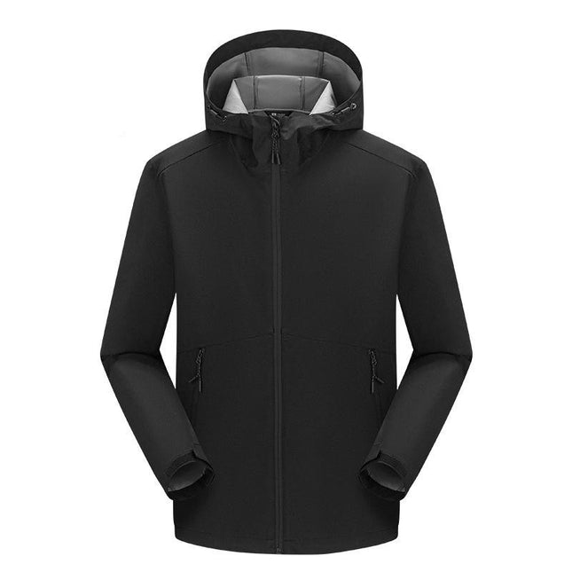 Outdoor One-Piece Jacket Men - Windproof and Waterproof Hooded Windbreaker Jacket