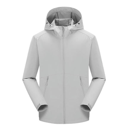 Outdoor One-Piece Jacket Men - Windproof and Waterproof Hooded Windbreaker Jacket