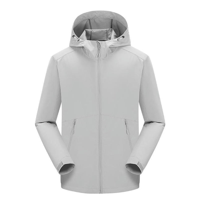 Outdoor One-Piece Jacket Men - Windproof and Waterproof Hooded Windbreaker Jacket