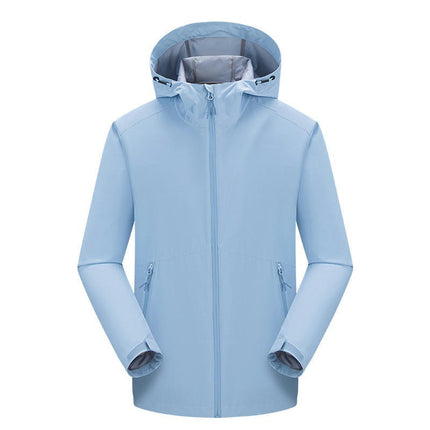 Outdoor One-Piece Jacket Men - Windproof and Waterproof Hooded Windbreaker Jacket
