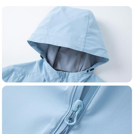 Outdoor One-Piece Jacket Men - Windproof and Waterproof Hooded Windbreaker Jacket
