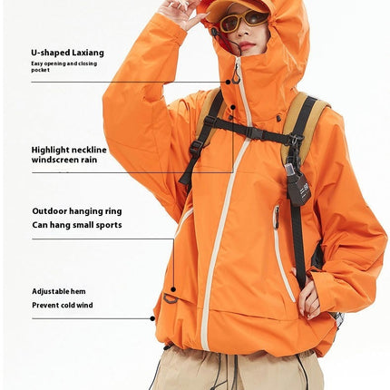 Autumn Jacket Single Layer Men's and Women's Windproof and Waterproof Outdoor Mountaineering Clothing