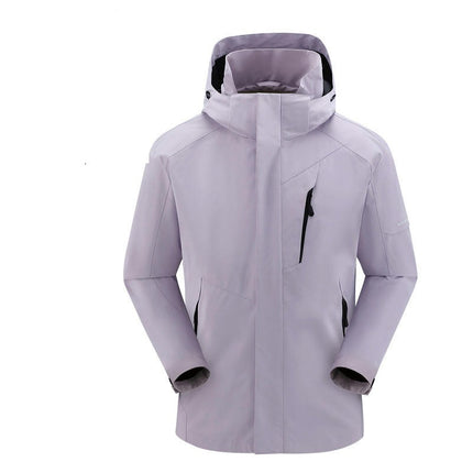 Men's Fleece Jacket with Detachable Down Liner for Outdoor Hiking, Windproof and Waterproof 1