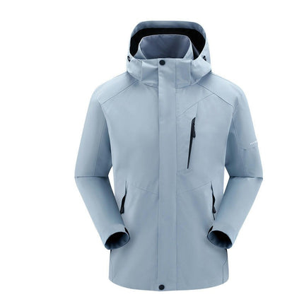 Men's Fleece Jacket with Detachable Down Liner for Outdoor Hiking, Windproof and Waterproof 1