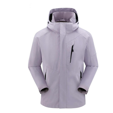 Men's Fleece Jacket with Detachable Down Liner for Outdoor Hiking, Windproof and Waterproof 2