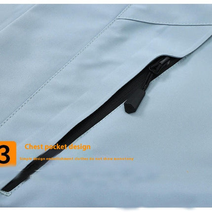 Men's Fleece Jacket with Detachable Down Liner for Outdoor Hiking, Windproof and Waterproof 1