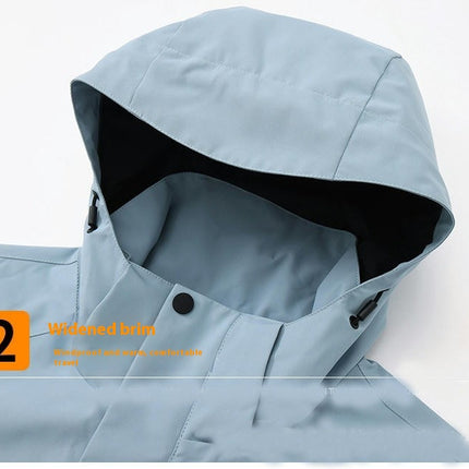 Men's Fleece Jacket with Detachable Down Liner for Outdoor Hiking, Windproof and Waterproof 1