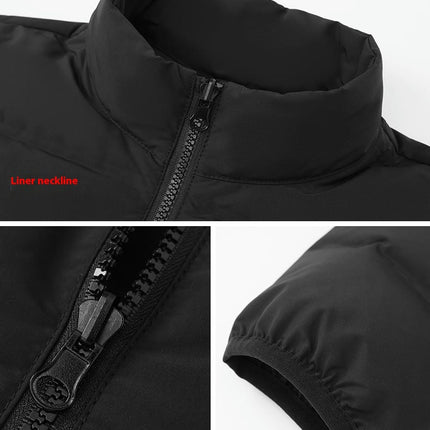 Men's Fleece Jacket with Detachable Down Liner for Outdoor Hiking, Windproof and Waterproof 2