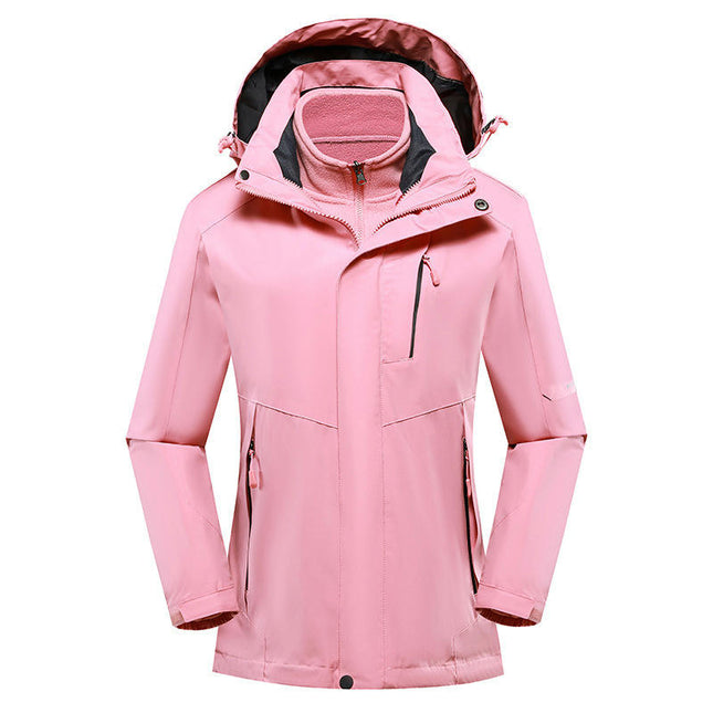 Outdoor Mountaineering Clothing 3-in-1 Jacket 2 Pieces Detachable Windproof and Waterproof